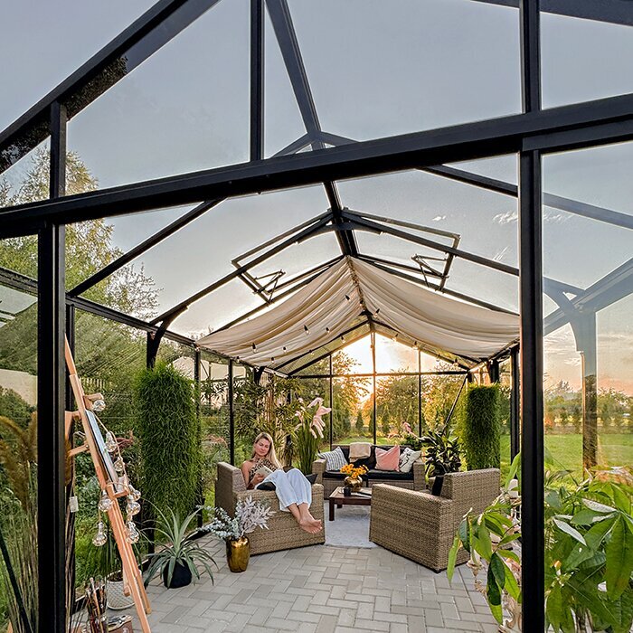 Classic Accoya Fusion i nära kontakt med den omgivande trädgården