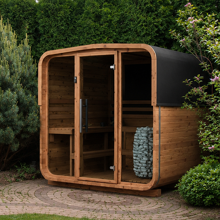 Produktbild av en bastutunna i Thermowood.