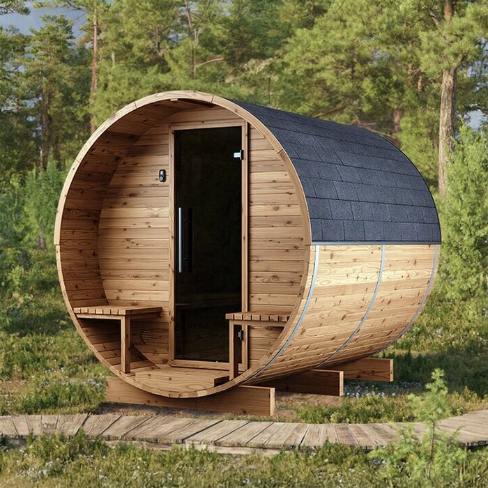 Produktbild av en bastutunna i Thermowood.