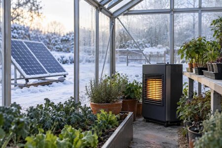 Räcker solceller för att värma växthuset vintertid?