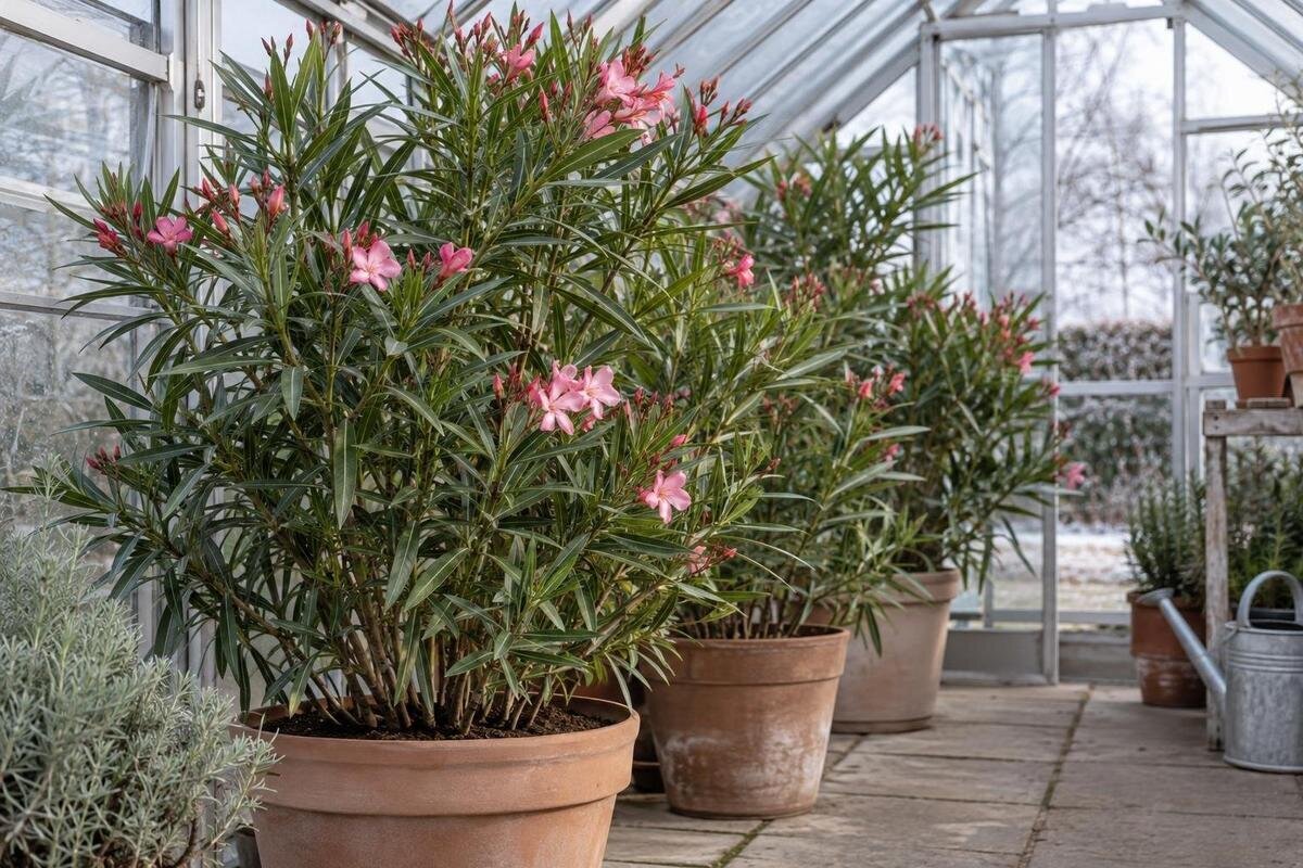Övervintra oleander i växthus – skötsel och säker hantering