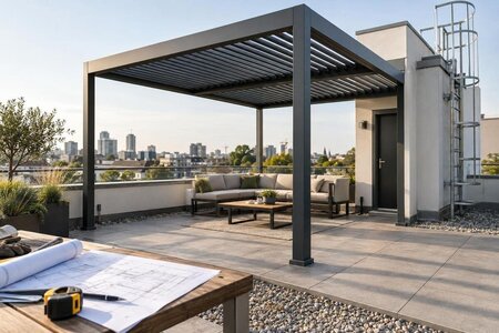 Planera pergola på takterrass: bärighet, tätskikt och åtkomst