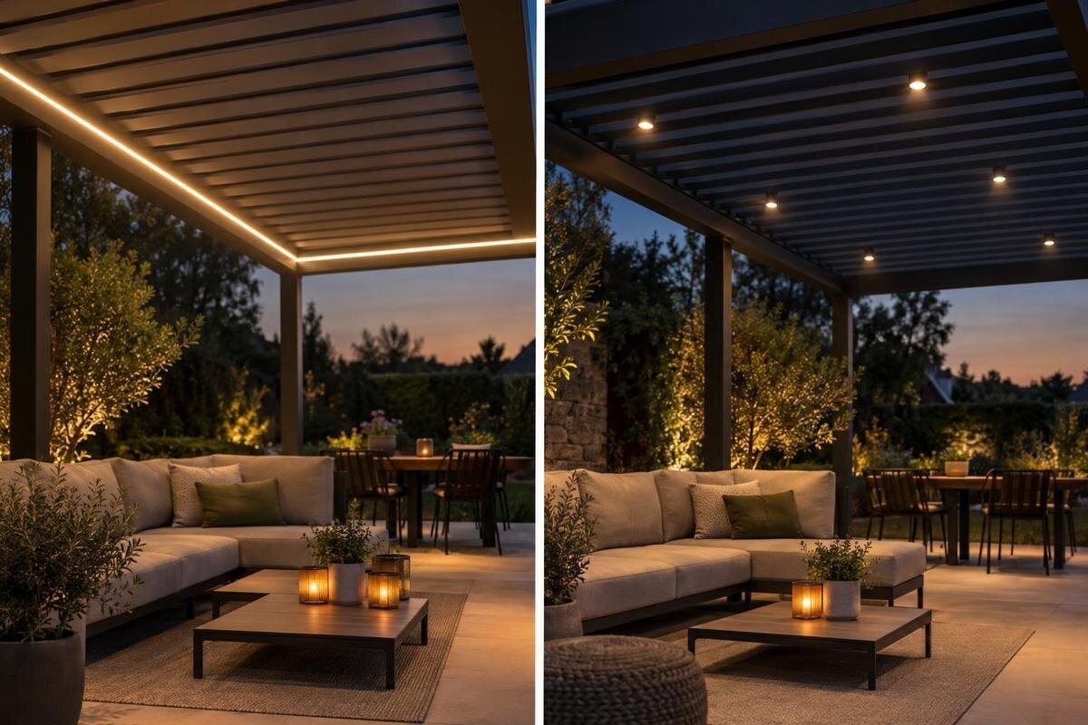LED-lister eller spotlights – vad passar pergolan?