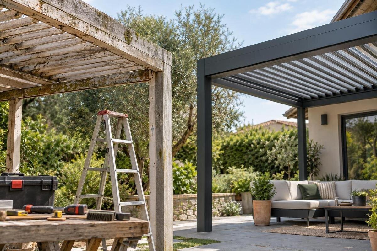 Ska en äldre pergola repareras eller bytas ut?