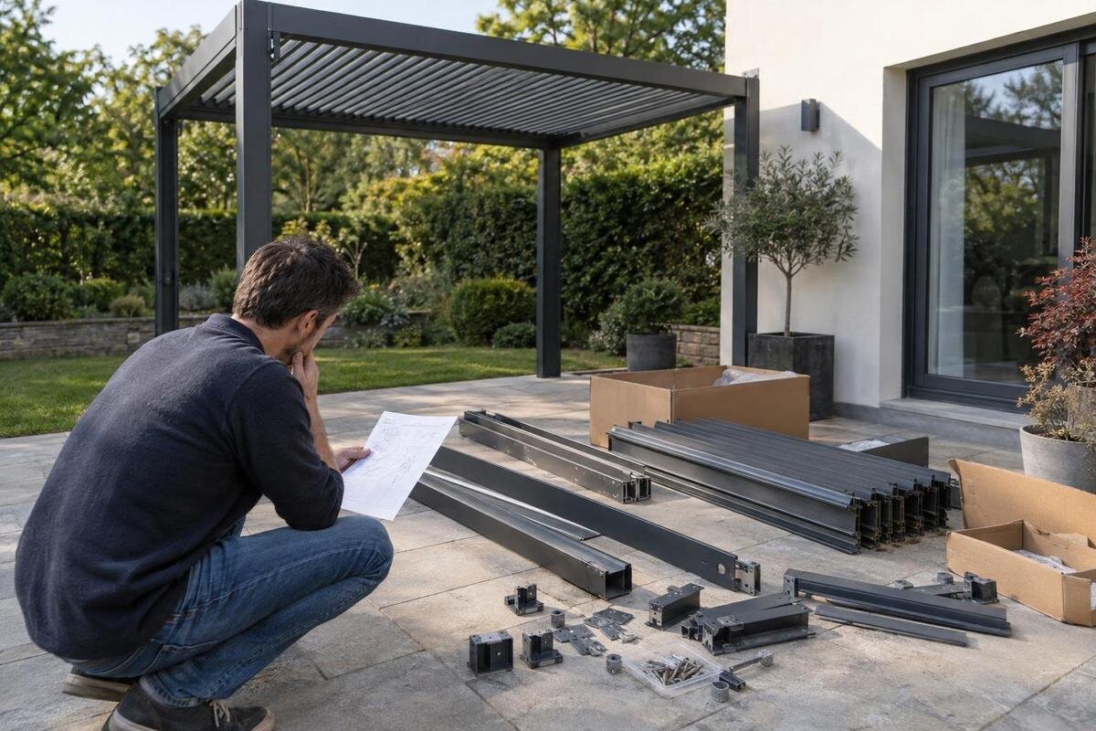 Begagnad pergola – granska delar och risker vid återmontering