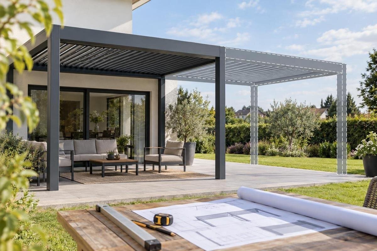 Går det att bygga ut en pergola i efterhand?