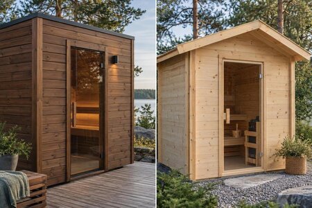 Thermowood eller obehandlat trä på utomhusbastun?