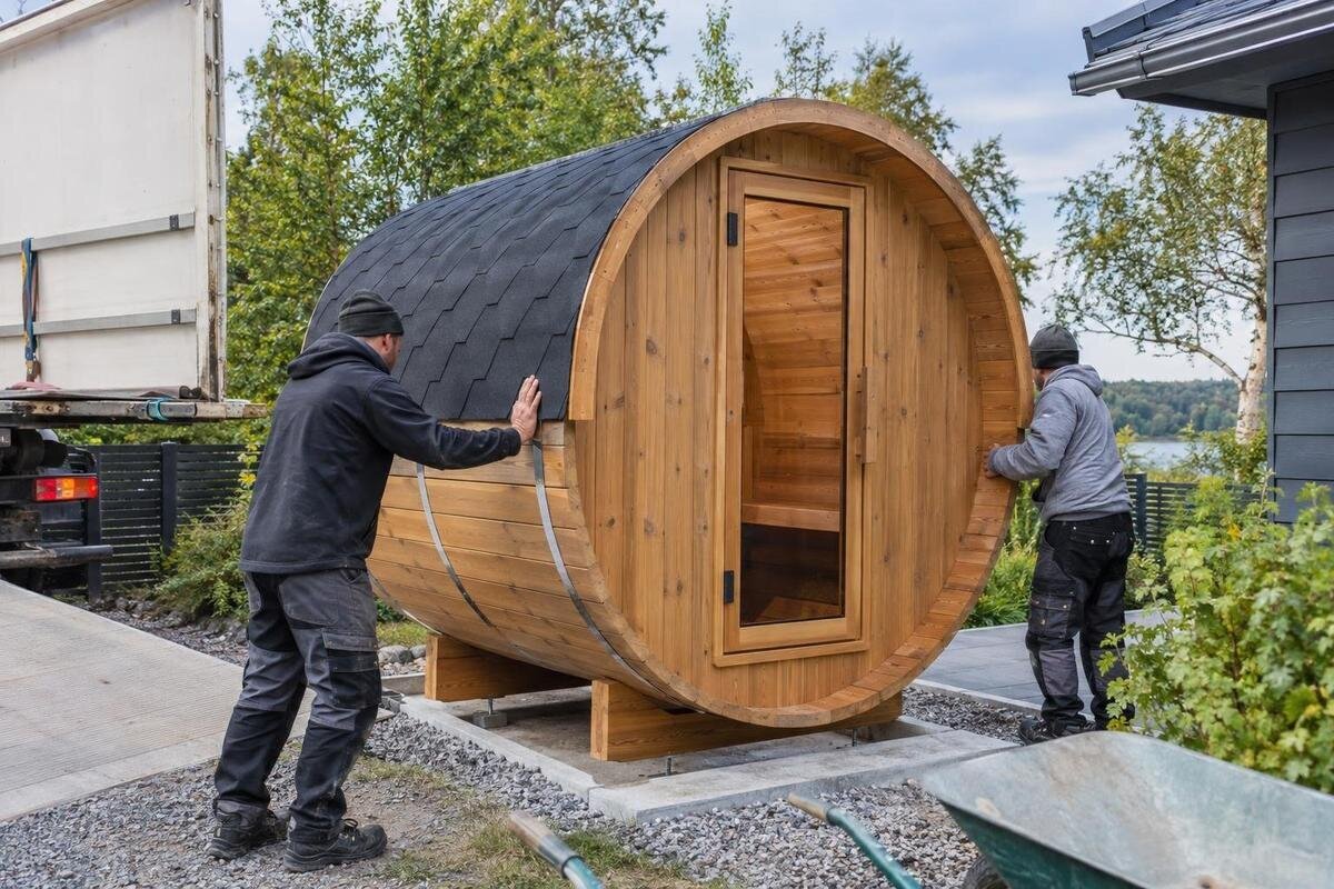 Budget för utebastu: inköp, grund och montering