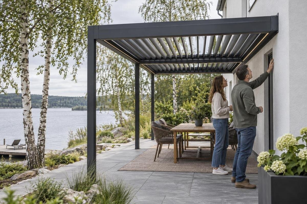 Köpguide för väggmonterad pergola – kontrollera infästningen i fasaden
