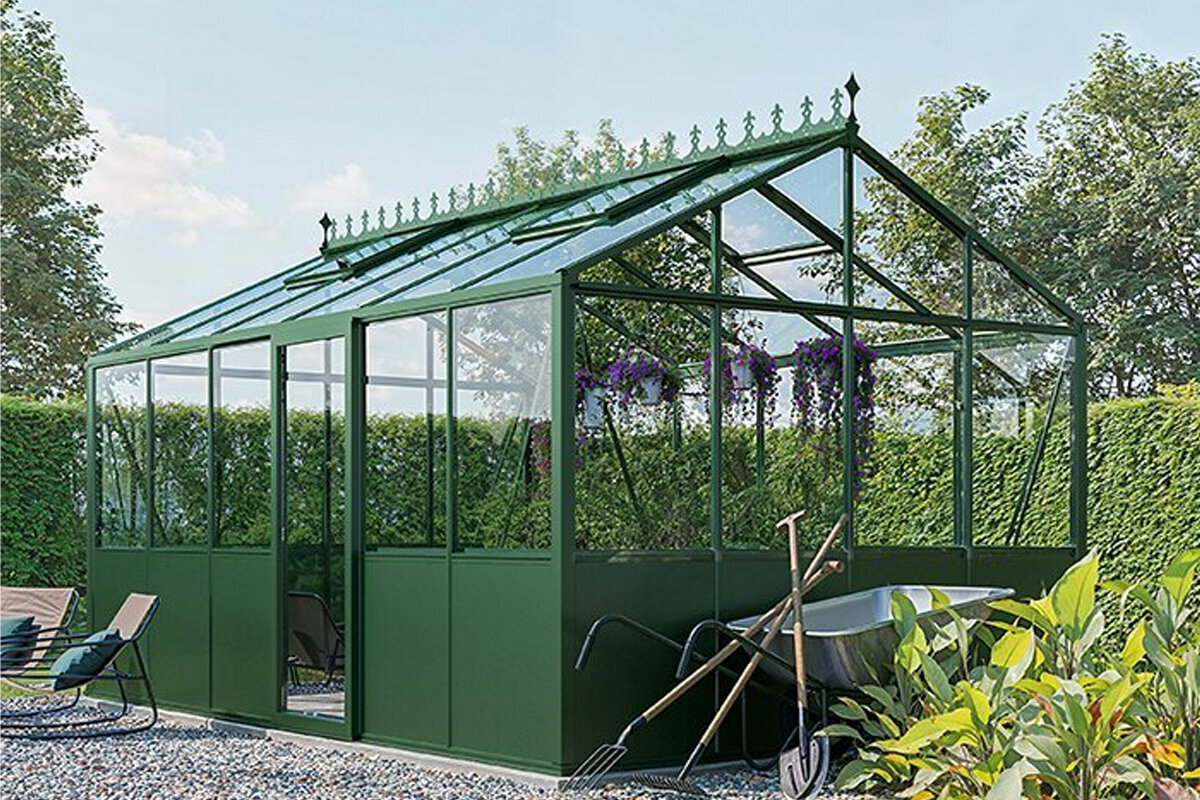LUX Prestige – Modernt Växthus i Aluminium med Stabilt Metallelement | LyxFönster