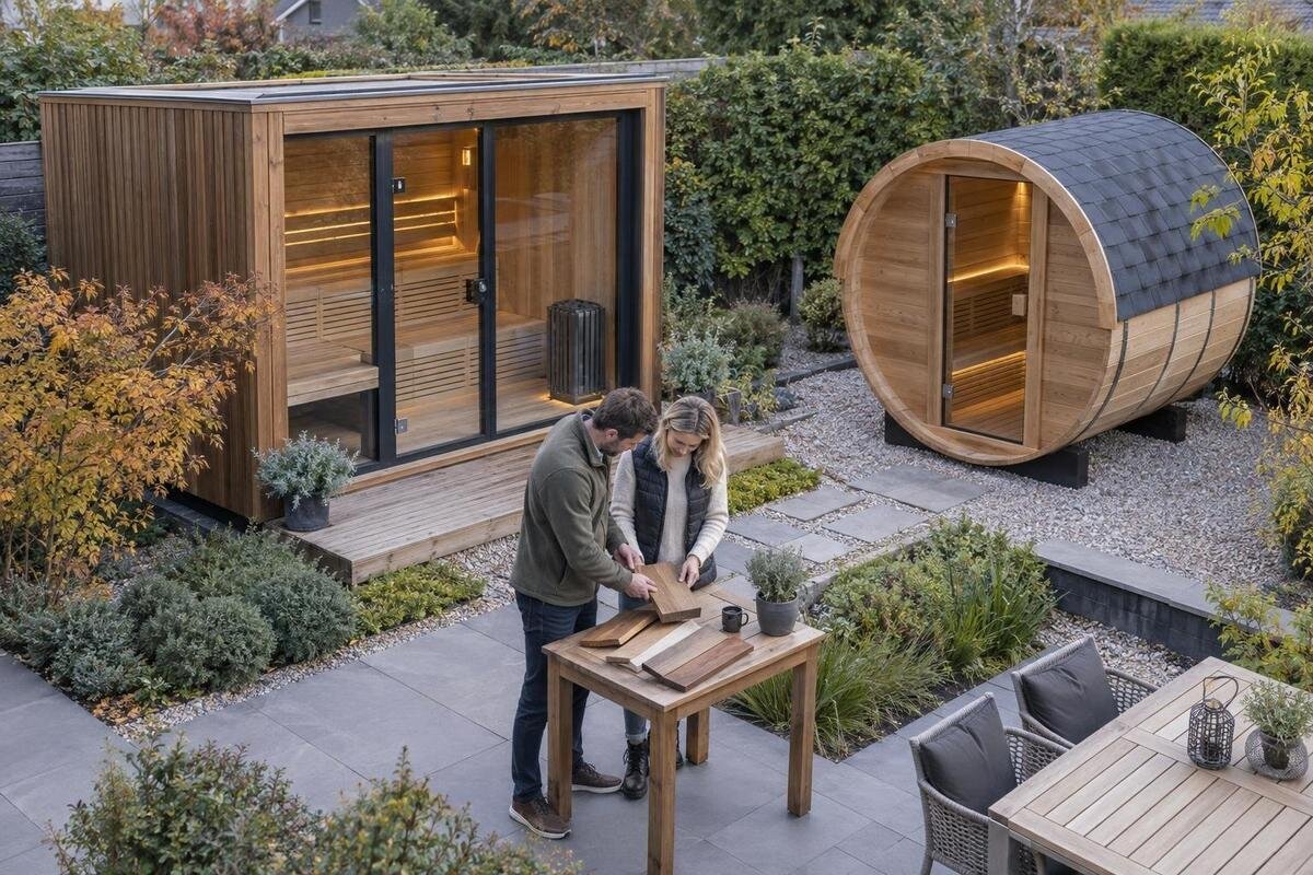 Köpa en bastu i Thermowood – material och underhåll