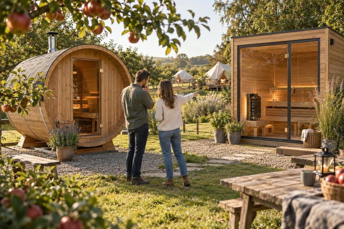 Köpa bastu till en glampingplats – passar en modell för hemmabruk?