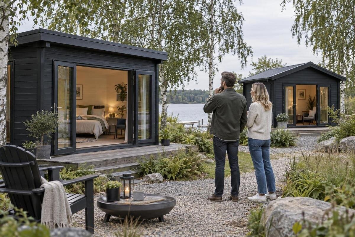Trädgårdshus för gäster som övernattar då och då – checklista inför köp