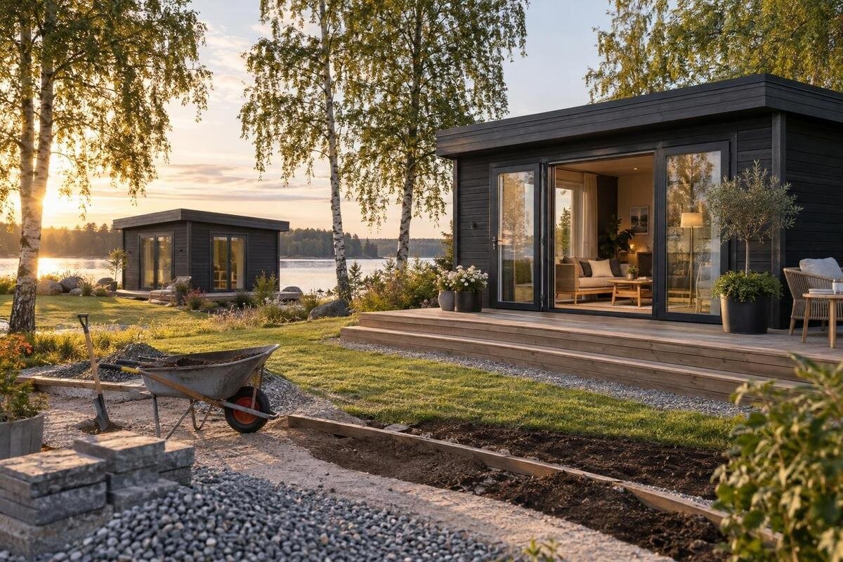 Tidsplan för trädgårdshus: från markarbete till att ta huset i bruk