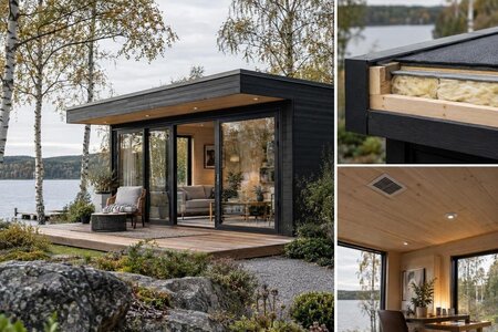Takisolering i trädgårdshuset: utrymme, ventilation och fukt