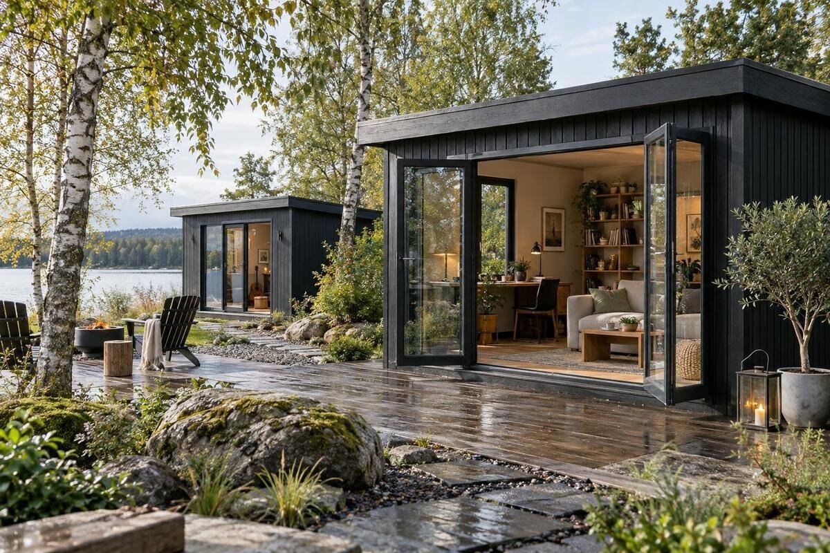 Så planerar du inredningen i ett trädgårdshus på 10–15 m²
