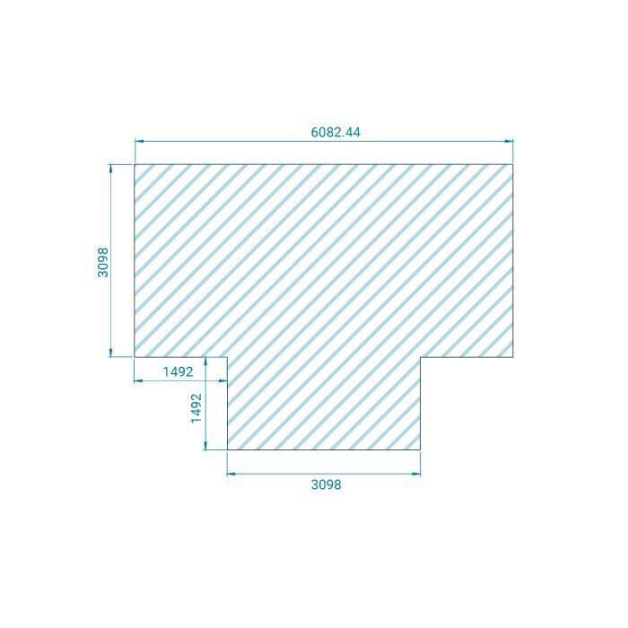 T-formad växthusorangeri på mur