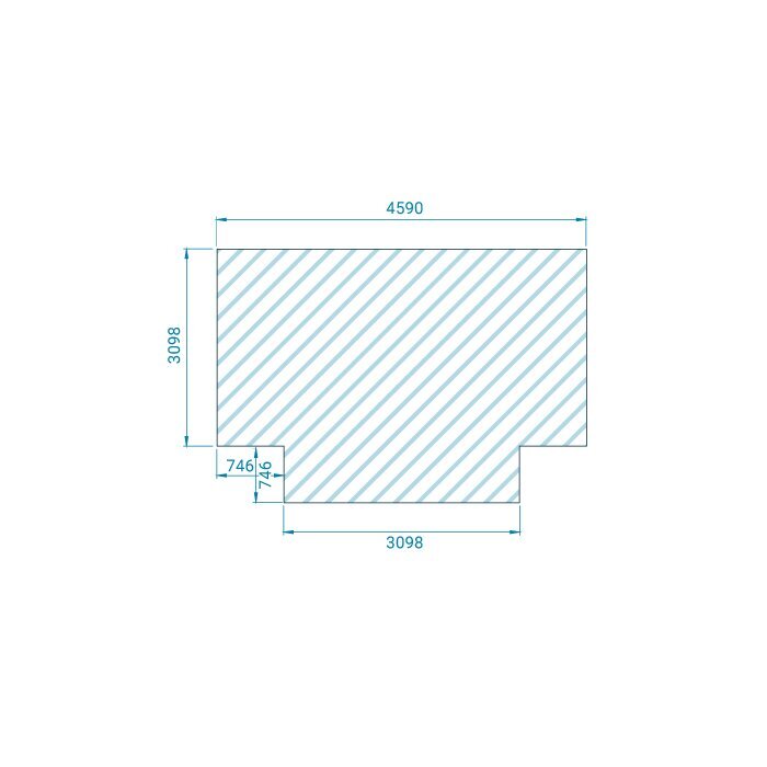 T-formad växthusorangeri för väggmontering