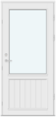 Glas, stripad panel