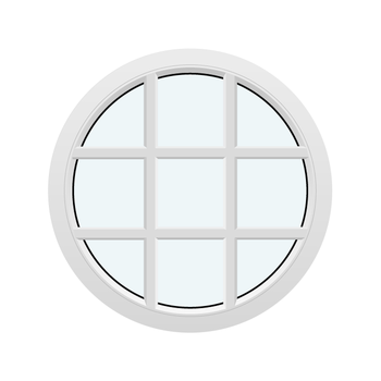 Runda fastkarmar fönster (Utan öppning)