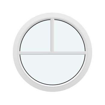 Runda fastkarmar fönster (Utan öppning)