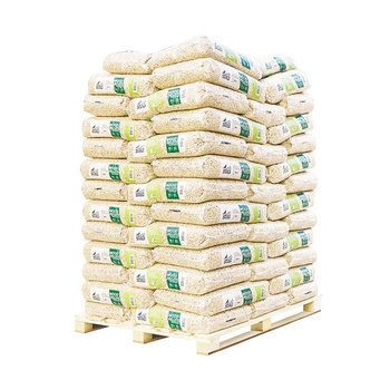 Träpellets (48 påsar packade på en träpall (720 kg))