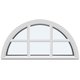 Halvcirkel fastkarm fönster (Utan öppning)