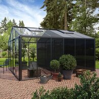 Växthus i aluminium med förråd Limited edition