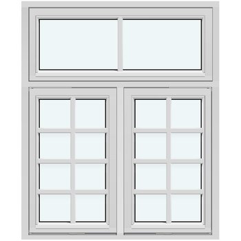 Vertikalt Vridfönster (Två bågar, utåtgående)